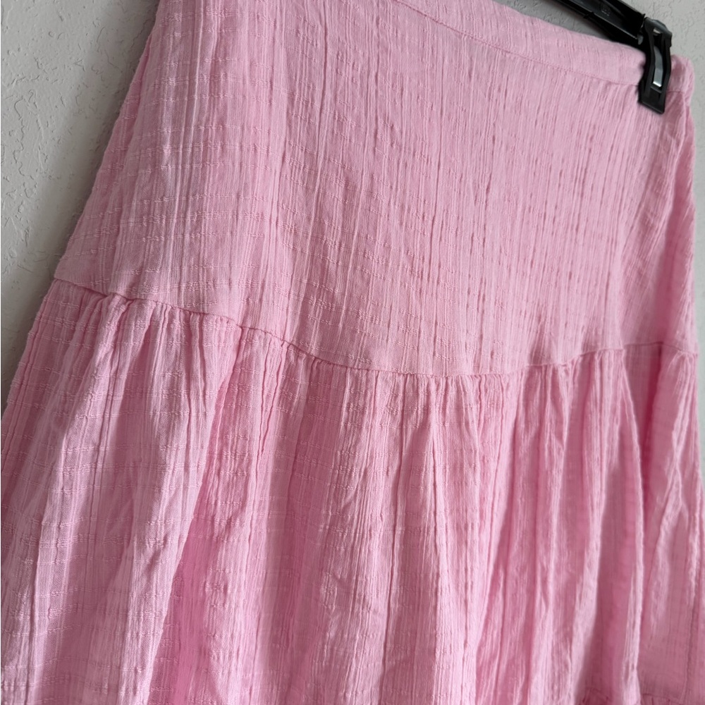 Billabong Light Pink Tiered Maxi Skirt - Picture 2 of 5